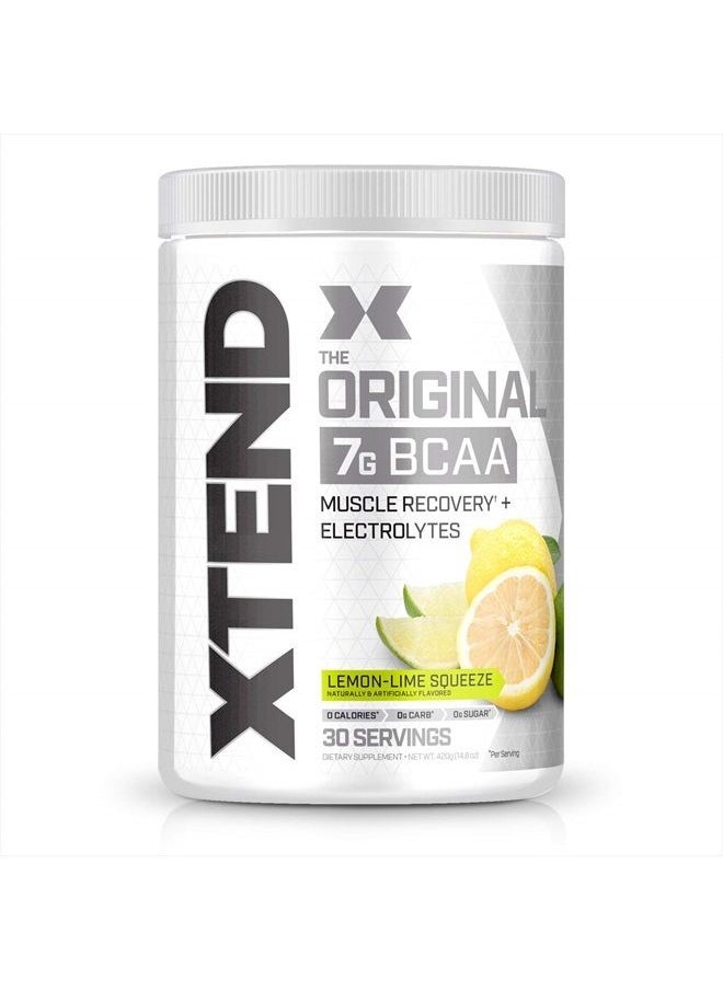 SCIVATION XTEND Original BCAA Powder Lemon Lime Squeeze | Sugar Free Post Workout Muscle Recovery Drink with Amino Acids | 7g BCAAs for Men & Women | 30 Servings  - Image 1