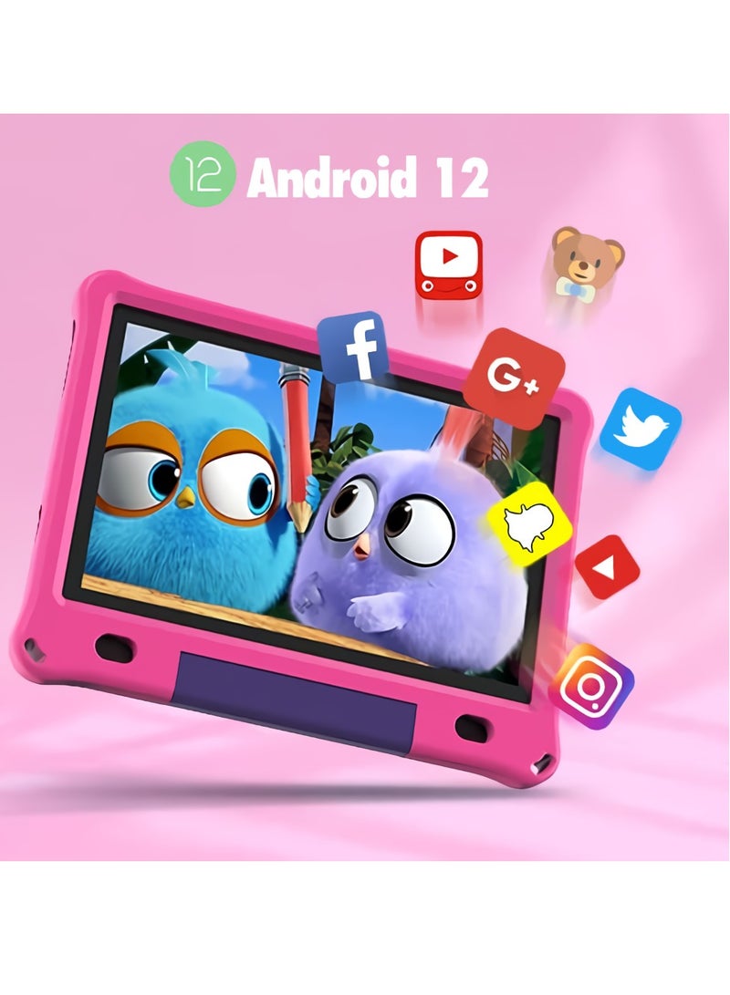 AROAQ WQ01 Children Tablet, Lightweight And Portable Kids Tablet, Large Screen Gaming Tablet With Pre Installed Game Software, Learning Tablet With Anti Fall Protective Case, (1pc, Pink) - Image 4