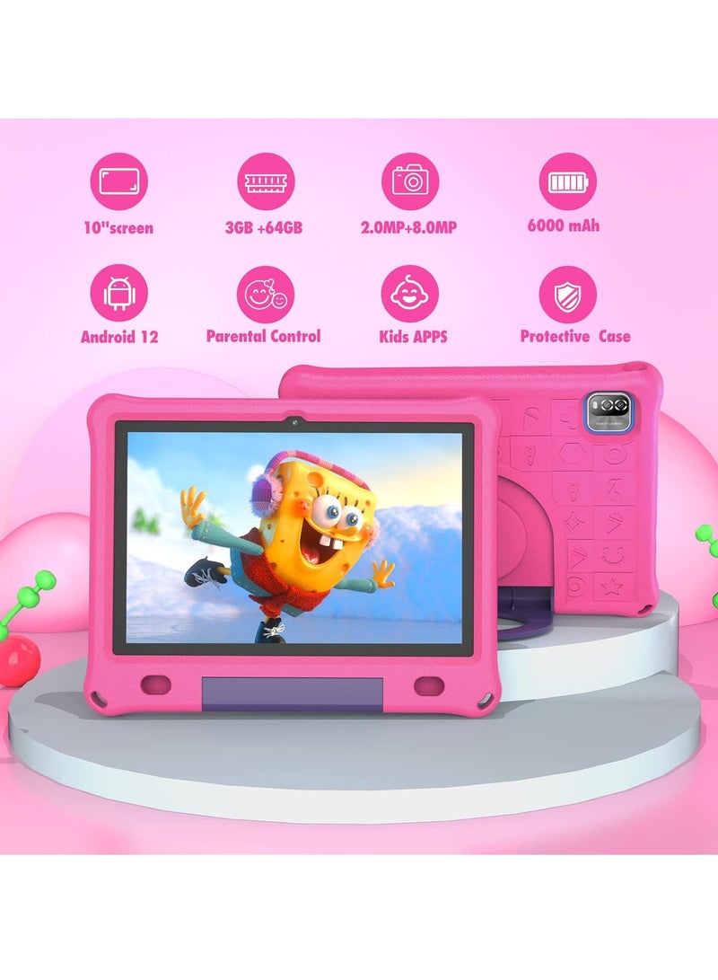 AROAQ WQ01 Children Tablet, Lightweight And Portable Kids Tablet, Large Screen Gaming Tablet With Pre Installed Game Software, Learning Tablet With Anti Fall Protective Case, (1pc, Pink) - Image 3