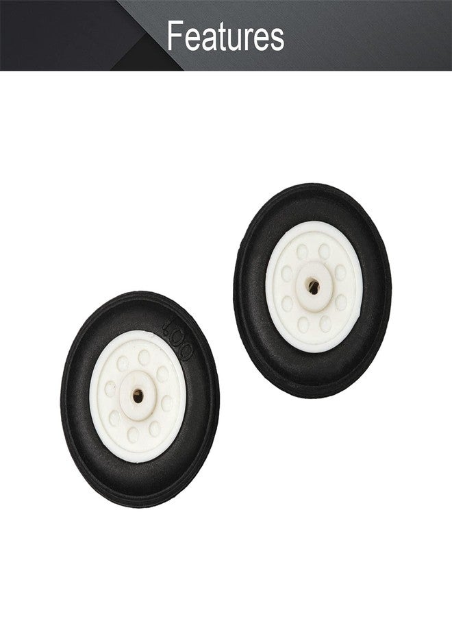 Fielect فيلكت 1 بوصة طائرة نموذجية RC إطارات خلفية خفيفة الوزن من الإسفنج مجموعة إطارات وعجلات لطائرة RC إطارات إسفنجية PU مع محور بلاستيكي 2 قطعة - Image 3