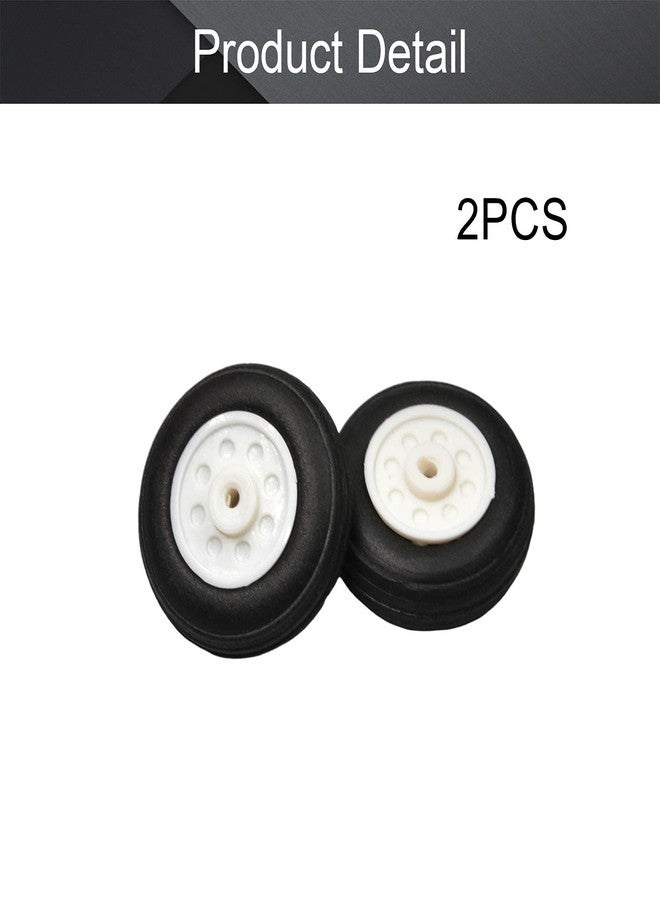 Fielect فيلكت 1 بوصة طائرة نموذجية RC إطارات خلفية خفيفة الوزن من الإسفنج مجموعة إطارات وعجلات لطائرة RC إطارات إسفنجية PU مع محور بلاستيكي 2 قطعة - Image 4