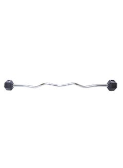 TA SPORT Sports Rubber Hex Barbell With Curl Bar 10 Kg  - Image 1