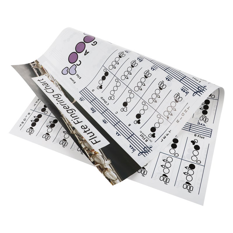 Practical Flute Finger Guide Chart Useful Flute Chord Chart for Flute Beginners - Image 1
