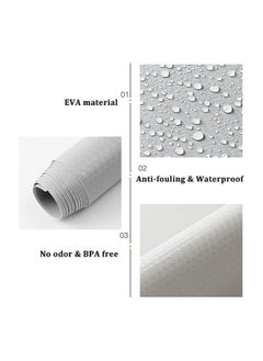MahMir Non-Slip Shelf Liner for Kitchen 2Rolls(150 x 45cm) EVA Food Grade, on-Adhesive Drawer Mats Liner, Original Smooth Liner, Durable Strong Grip, Stain-Proof Shelf for Drawer (Grey)  - Image 5
