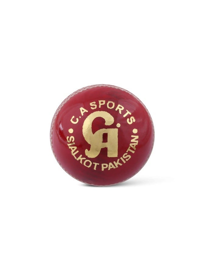 CA League Special Red Cricket Leather Ball - Image 1