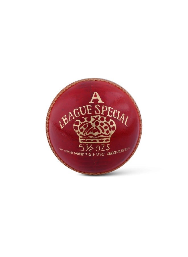 CA League Special Red Cricket Leather Ball - Image 2