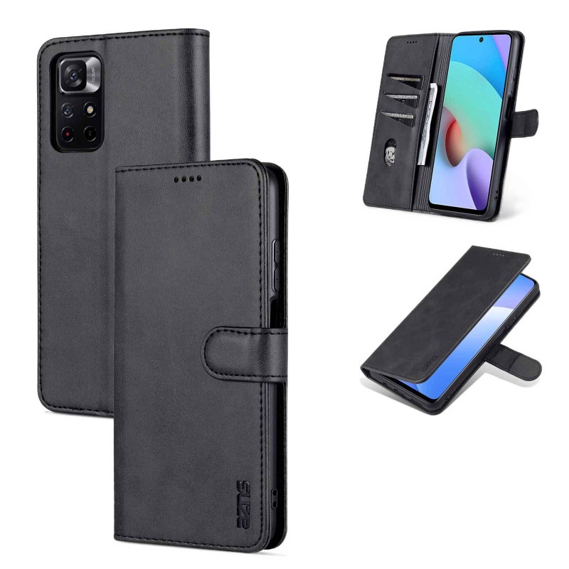 MS غطاء MagSafe بTPU لـ Redmi Note 13 Pro مع حامل بطاقات ومغناطيس قوي مع مقاوم للصدمات مع حامل قابل للطي مع حماية من السقوط باللون أحمر مغناطيسي بوظيفة حامل من مادة TPU باللون الأحمر - Image 5