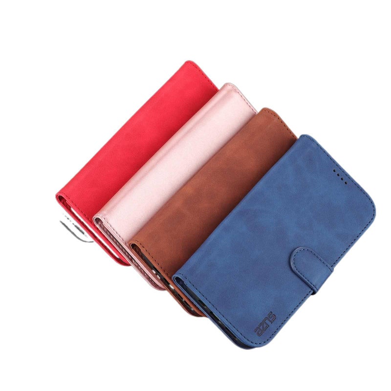 MS غطاء MagSafe بTPU لـ Redmi Note 13 Pro مع حامل بطاقات ومغناطيس قوي مع مقاوم للصدمات مع حامل قابل للطي مع حماية من السقوط باللون أحمر مغناطيسي بوظيفة حامل من مادة TPU باللون الأحمر - Image 3