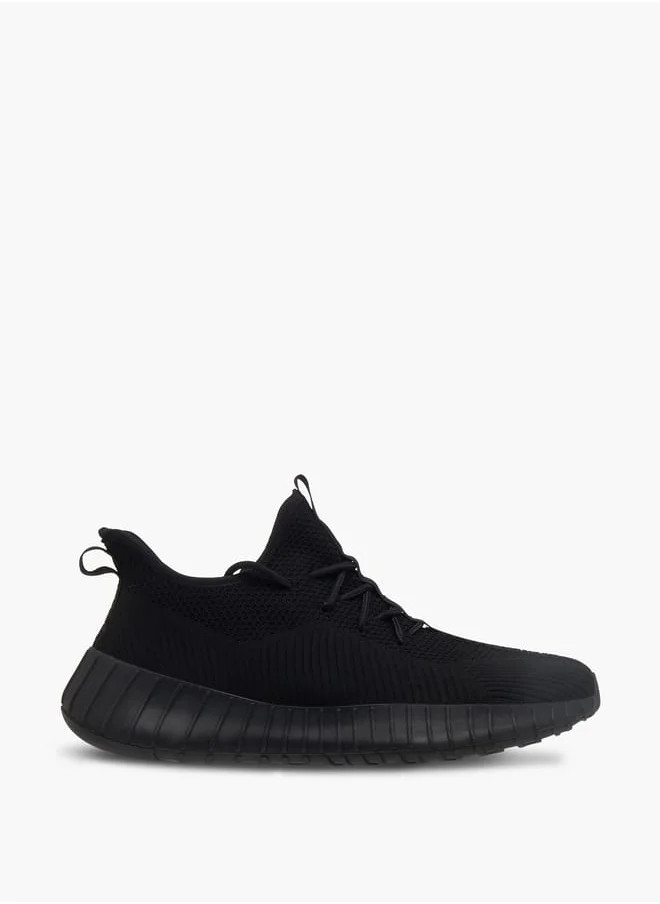 شو اكسبرس Men by Shoexpress Mesh Lace-Up Sneakers with Pull Tabs
