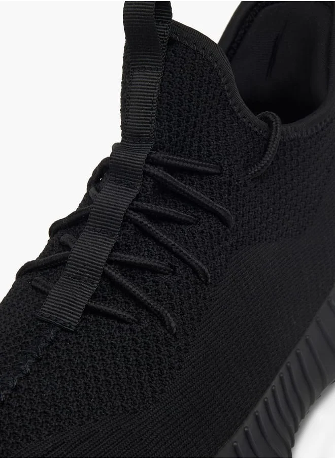 شو اكسبرس Men by Shoexpress Mesh Lace-Up Sneakers with Pull Tabs
