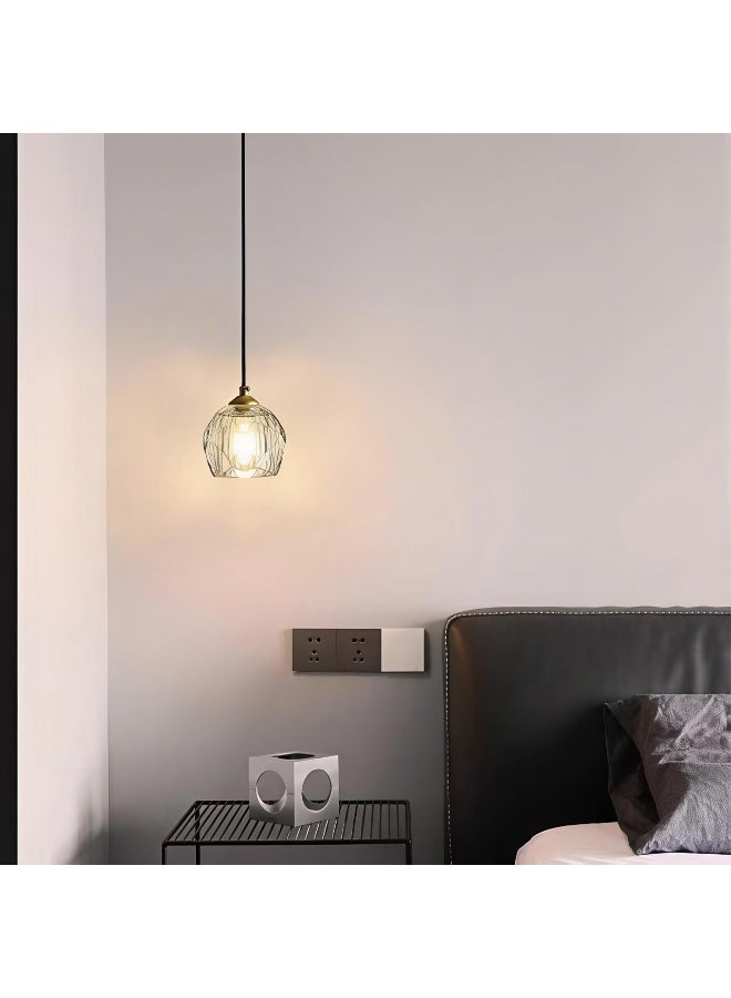 ChenDa Crystal Ball Pendant Light, 3 Color Changing LED Bedroom Pendant Light, Cosmic Inspired Planet Design, High Transparency Crystal Lampshade, Eye Protection Flicker-Free, Suitable for Bedside, Bedroom, Living Room - Image 3