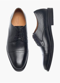 DUCHINI Mens Solid Lace-Up Derby Shoes  - Image 2