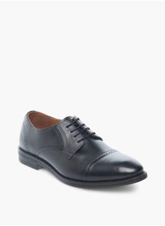 DUCHINI Mens Solid Lace-Up Derby Shoes  - Image 1