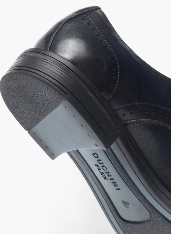 DUCHINI BLACK Mens Solid Lace-Up Derby Shoes for Men | Best Price UAE