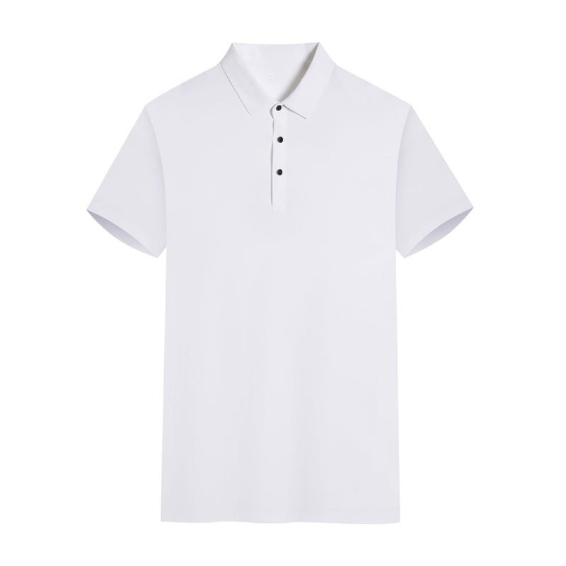 High-End Seamless Laminated Placket Shirt For Men And Women Polo Pure Color Short-Sleeved Printed Summer Group Big Brand Same Style T-Shirt For Men - Image 1