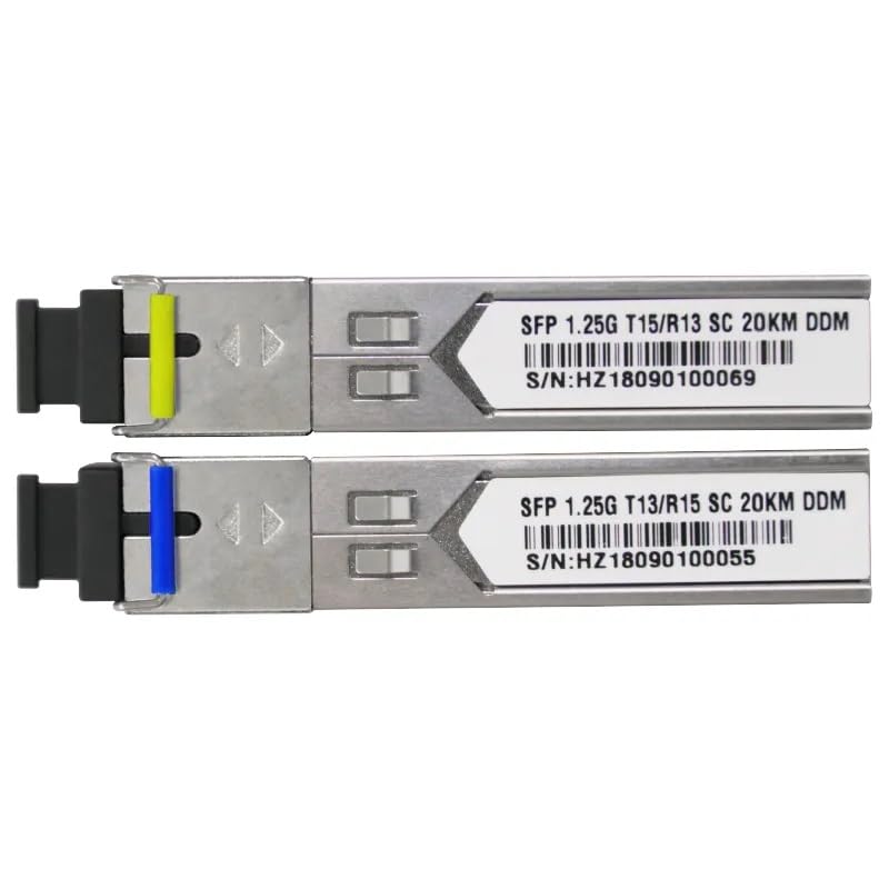 Hanutech 1.25G DDM SC Type Optical Transceiver Bidi SFP Module 1310/1550nm Single Mode Single Fiber 20KM- 1 Year Warranty - Image 1