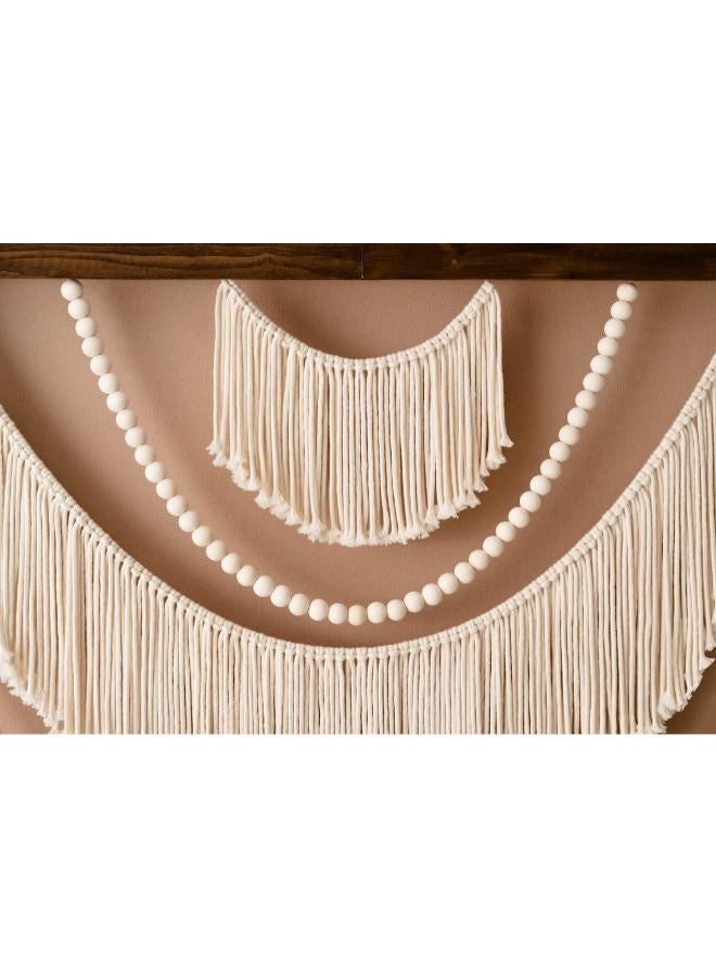 انتيكيانو بساط مكرمية كبير للتعليق على الحائط مصنوع يدويًا من اننتيكانو على الطراز البوهيمي - Image 3