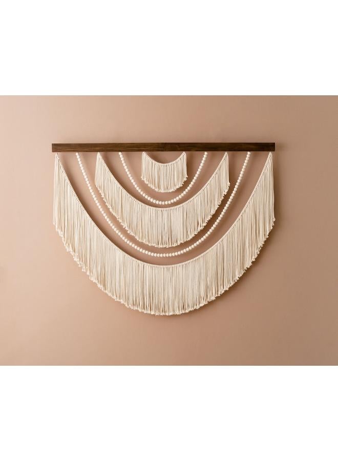 انتيكيانو بساط مكرمية كبير للتعليق على الحائط مصنوع يدويًا من اننتيكانو على الطراز البوهيمي - Image 1