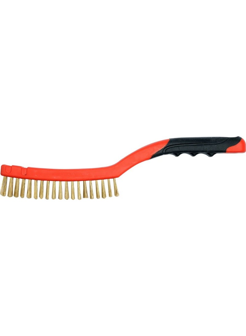 YATO Wire Brush Brass With Plastic Handle 3X19 Rows 340mm YT-6341