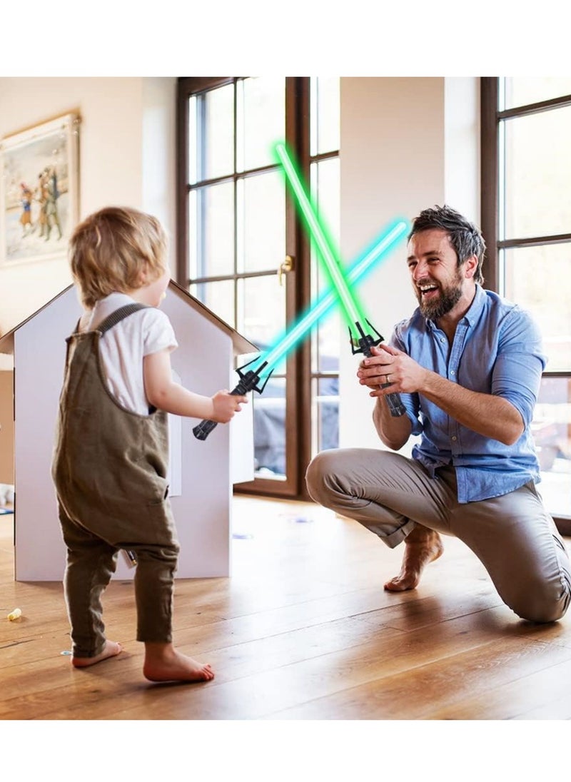 SYOSI 2PCS Light Up Saber with Sound, 7 Colors Retractable Light Sabers for Kids, Light Saber Sword Toys for Boys Kids Gift Party Favors, Fashion Cosplay Toy for Adult Kids Sound Force Lightsaber  - Image 3