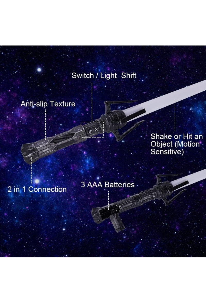 SYOSI 2PCS Light Up Saber with Sound, 7 Colors Retractable Light Sabers for Kids, Light Saber Sword Toys for Boys Kids Gift Party Favors, Fashion Cosplay Toy for Adult Kids Sound Force Lightsaber  - Image 5
