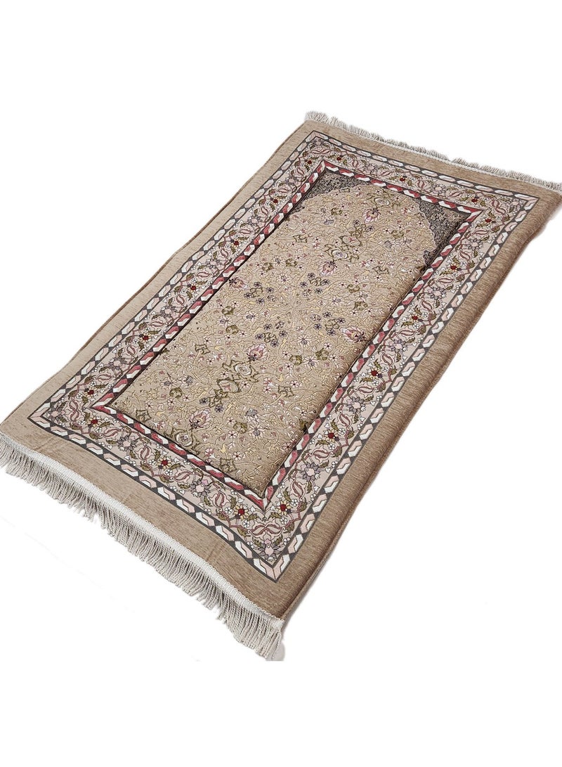 Museum Large Size Memory Foam Prayer Mat. Comfortable Prayer Rug. Elegant Essential Design Sajadah with Foam-Golden 4 - Image 2