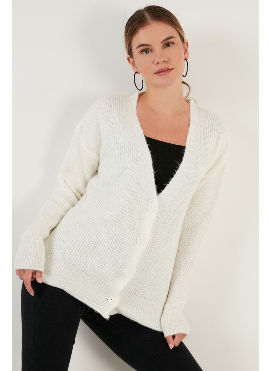 Lela Buttoned V-Neck Knitted Cardigan Women's Cardigan 6310005  - Image 5
