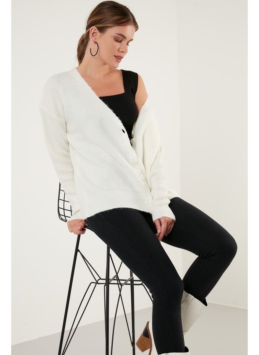Lela Buttoned V-Neck Knitted Cardigan Women's Cardigan 6310005  - Image 1