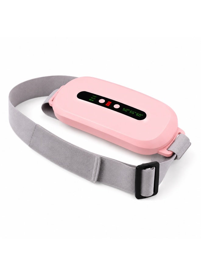 Cordless Period Heating Pad for Women, Rechargeable Menstrual Heating Belt with 3 Heat Levels & 3 Vibration Massage Modes, Portable Electric Waist Warmer for Abdomen, Belly & Lower Back Comfort - Image 2