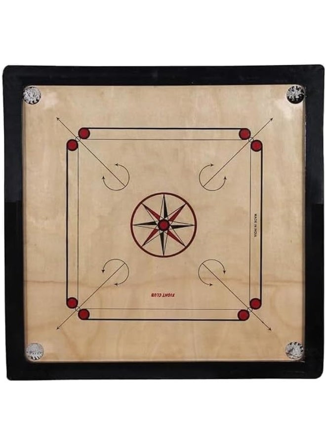 Kovar Carrom Board - Wooden Board for Family Games and Competitions, Premium Surface, Durable Design with Coins and Striker (18x18cm) - Image 3