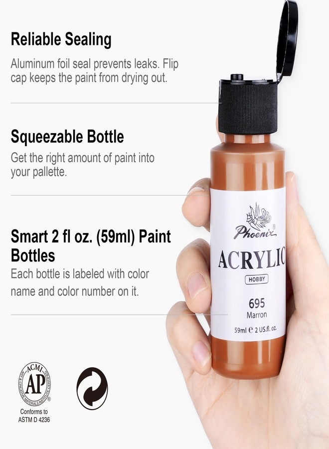 PHOENIX Skin Tone Acrylic Paint, 6 Colors x 2 Fl Oz / 59ml Flesh Colored Model Paint Set, Plastic Miniature Figures Paints for Adults, Art Supplies for Canvas Painting - Image 3