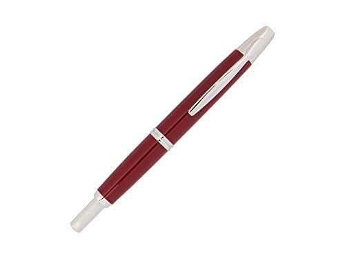 PILOT Vanishing Point Collection Refillable & Retractable Fountain Pen, Red Barrel with Rhodium Accents, Blue Ink, Broad Nib (60344) - Image 2