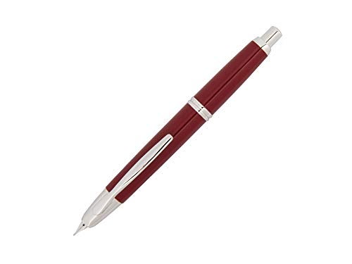 PILOT Vanishing Point Collection Refillable & Retractable Fountain Pen, Red Barrel with Rhodium Accents, Blue Ink, Broad Nib (60344) - Image 3