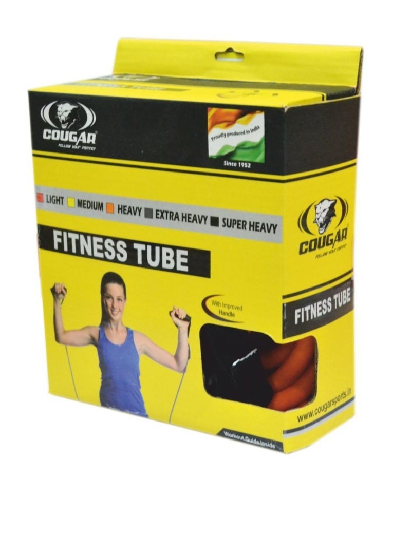 Cougar ATE-111Hnew Toning Tube, Toning Tube for Exercise, Resistance Band Set with Handles, Single Toning Resistance Tube Heavy Quality, All Purpose Fitness Tube for Home and Gym, Heavy - Image 2