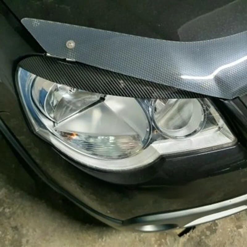 QASULER Gloss Black Headlight Eyebrow Trim for VW Polo - Image 2