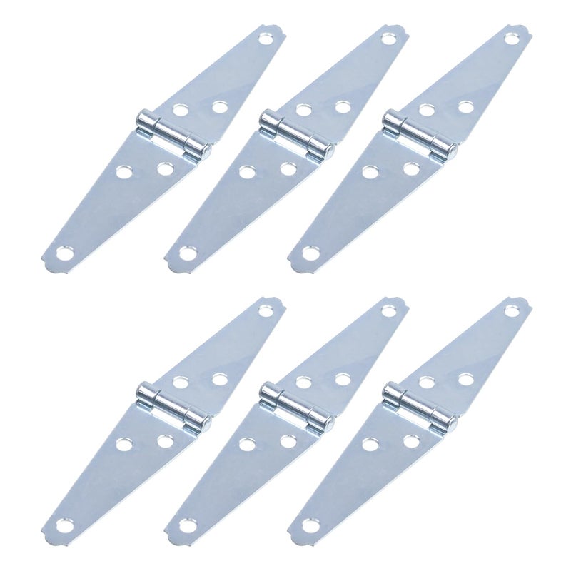 Geesatis 3 inch Strap Hinges Heavy Duty Gate Hinges Cabinet Latch Door Hinge with Mounting ScrewsIronSilver ColorPack of 6 - Image 2