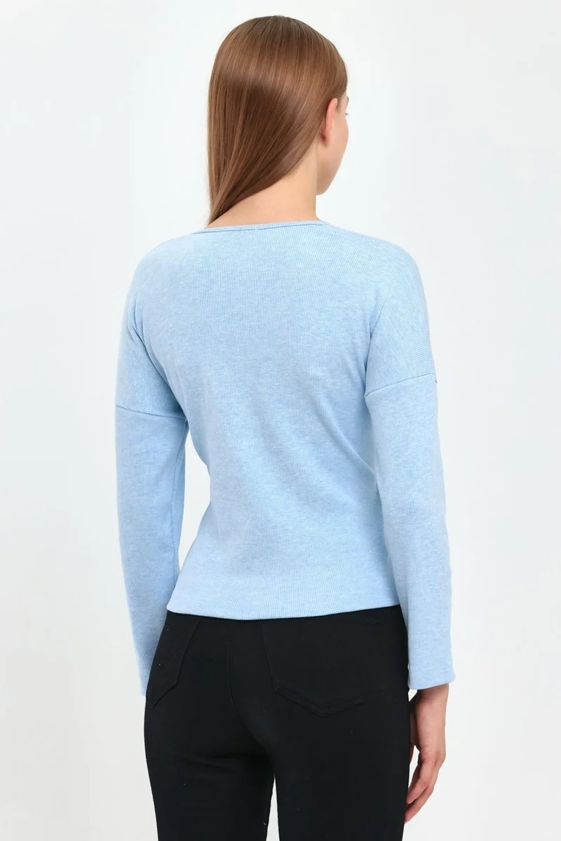 الكسندر جاردي Double Breasted Cross Collar Blouse (B22-301A)