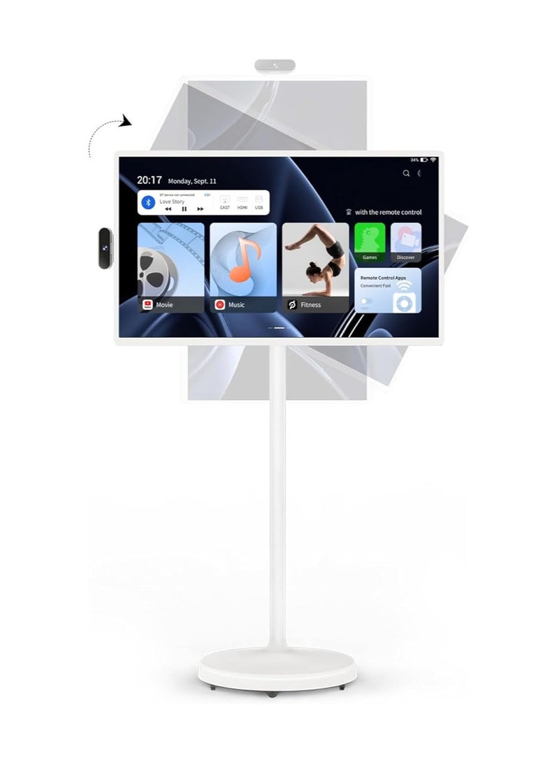 32-Inch Portable Smart Touchscreen Monitor | 1080p FHD Display with LG Incell Technology, Android OS, Built-in Battery, Full Rotation & Remote Control  - Image 1