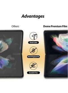 KASTWAVE Screen Protector for Samsung Galaxy Z Fold 4 5G, Full Coverage HD Clear Film Anti-Bubble Touch Sensitive Easy Install Anti Scratch Soft Protective 3 Set  - Image 5