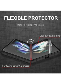 KASTWAVE Screen Protector for Samsung Galaxy Z Fold 4 5G, Full Coverage HD Clear Film Anti-Bubble Touch Sensitive Easy Install Anti Scratch Soft Protective 3 Set  - Image 3