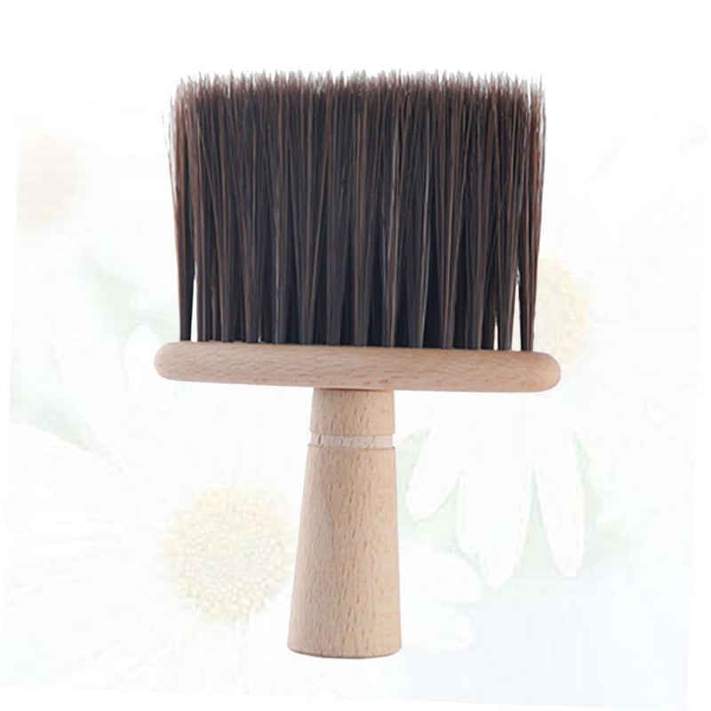 Wooden Handle Barber Neck Duster Hair Removal Brush Kit Portable Salon Hair Cutting Tool - Image 3