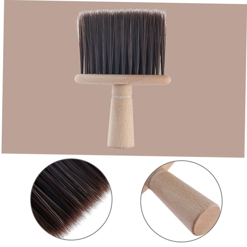 Wooden Handle Barber Neck Duster Hair Removal Brush Kit Portable Salon Hair Cutting Tool - Image 4