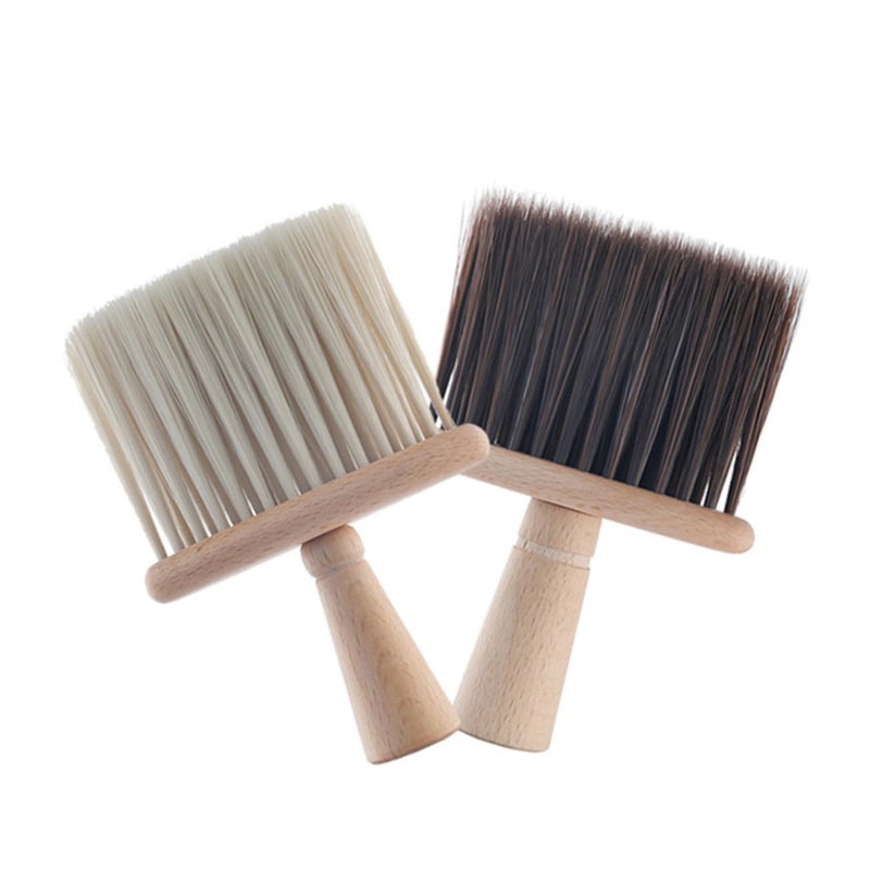 Wooden Handle Barber Neck Duster Hair Removal Brush Kit Portable Salon Hair Cutting Tool - Image 5