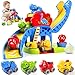 Marstone Toddler Toys 1 2 Year Old Boy Gifts Dinosaur Slide with 4 Animal Cars Educational Baby Toys 1218 Months First 1st Birthday Gifts for Kids Girls Push Car Race Track for Toddlers 13 - Image 3