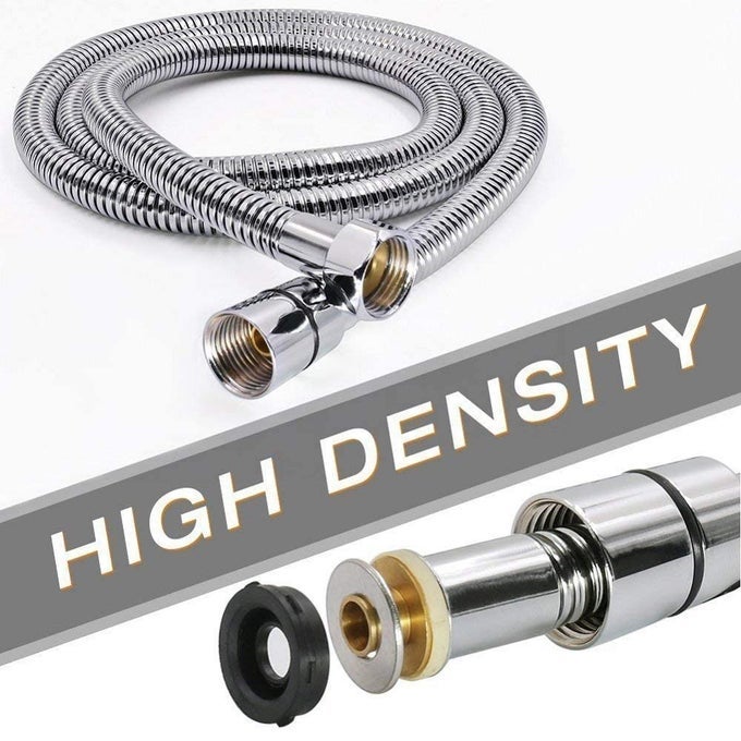 STAINLESS STEEL MATTE PLATED FLEXIBLE SHOWER HOSE TUBE HAND SHOWER HOSE REPLACEMENT SHOWER TUBE HEALTH FAUCET TUBE FLEXIBLE TUBE MULTI PURPOSE HOSE PIPE15 METER