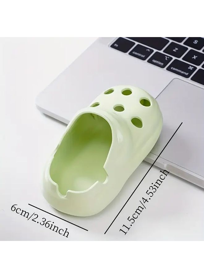 Orange Modern Transparent Plastic Ashtray with Butt Slot for Home Office Outdoor Use - Image 3