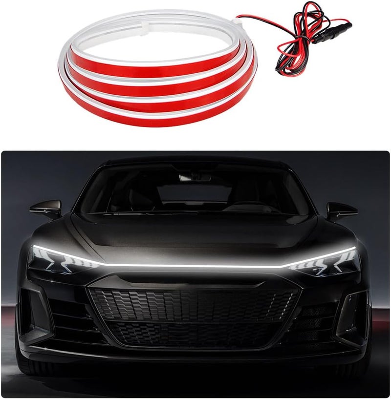 Ohleats 79 Inch Car Hood Light Strip - Flexible Waterproof LED Running Light with Dynamic Scan Effect for SUVs and Trucks - Image 1