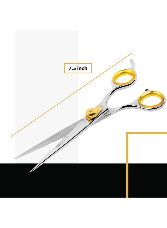 Sharf Gold Touch Pet Grooming Shear | Straight Cat & Dog Grooming Scissors | 7.5 Inch | 440c Japanese Stainless Steel Pet Dog Shearing Scissors | Animal Shears with Removable Comfort Rings - Image 3