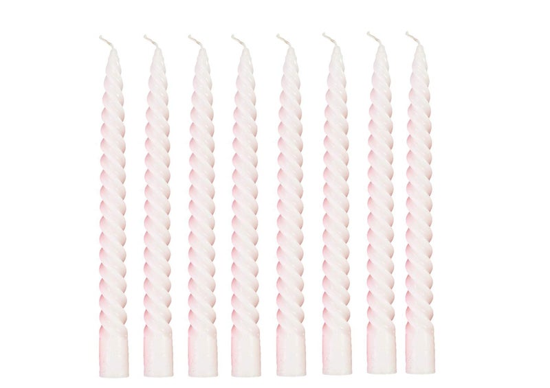 atorakushon® Paraffin Wax Smokeless Scented White Twisted Stick Candles Decorations for Living Room White Pack of 4 - Image 3