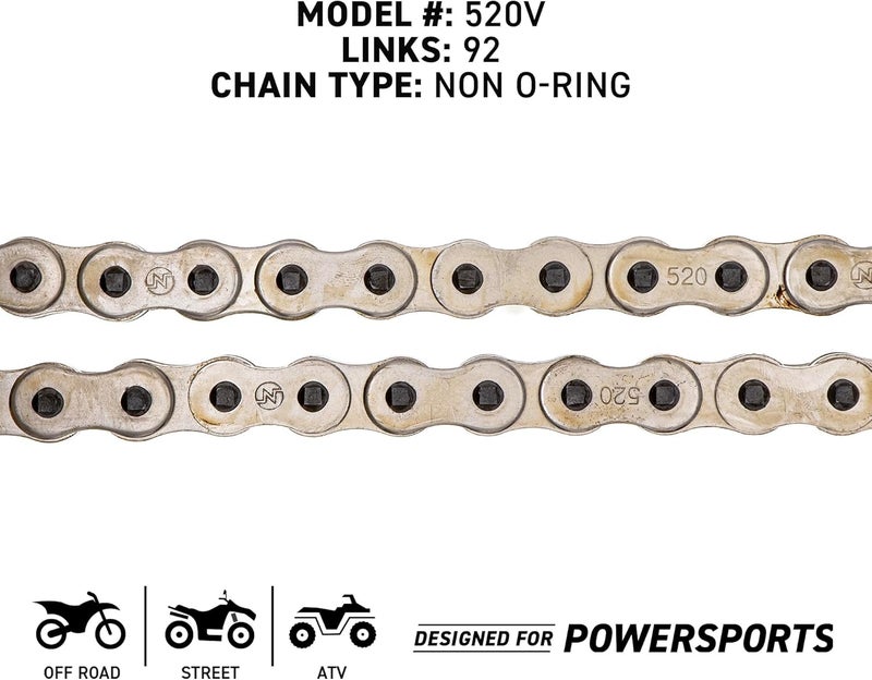 NICHE Drive Sprocket Chain Combo for Yamaha Blaster 200 YFS200 Front 13 Rear 40 Tooth 520NZ Standard 92 Links - Image 2